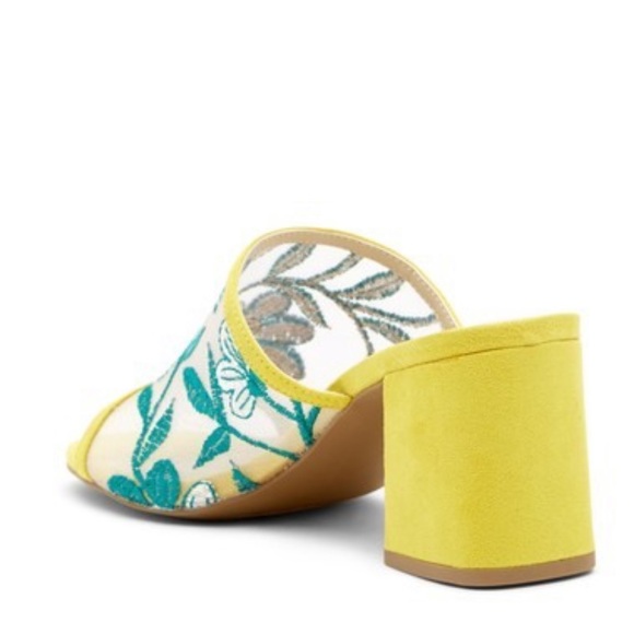 Brisbane Floral Mesh Embroidered Block Heel Mule - Picture 8 of 8